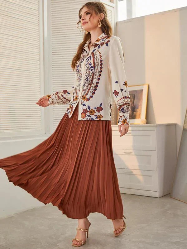 Conjunto Saia Plissada Briar