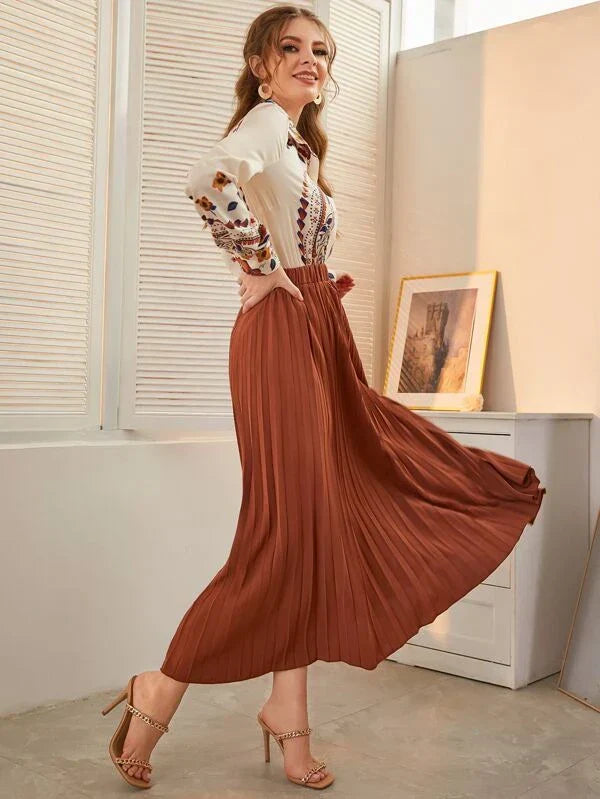 Conjunto Saia Plissada Briar