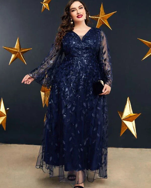 Vestido Plus Size Festa Longo Melania