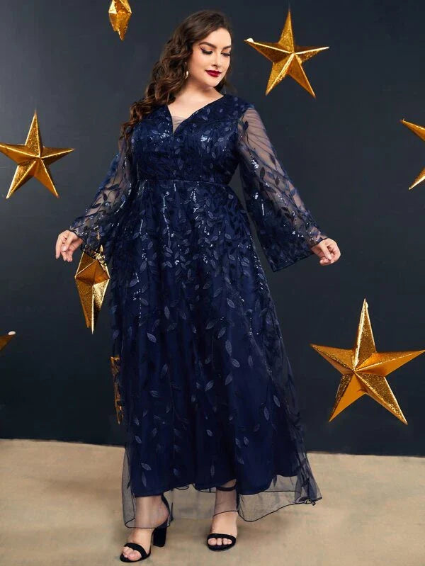 Vestido Plus Size Festa Longo Melania