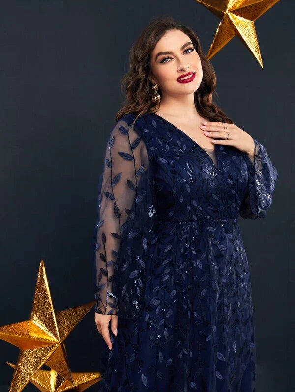 Vestido Plus Size Festa Longo Melania