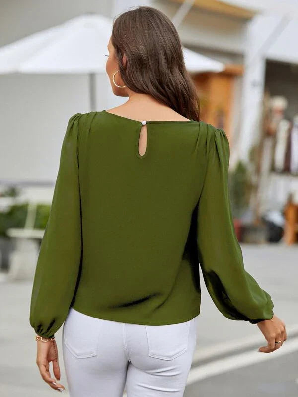 Camisa Feminina Com Manga Mariana