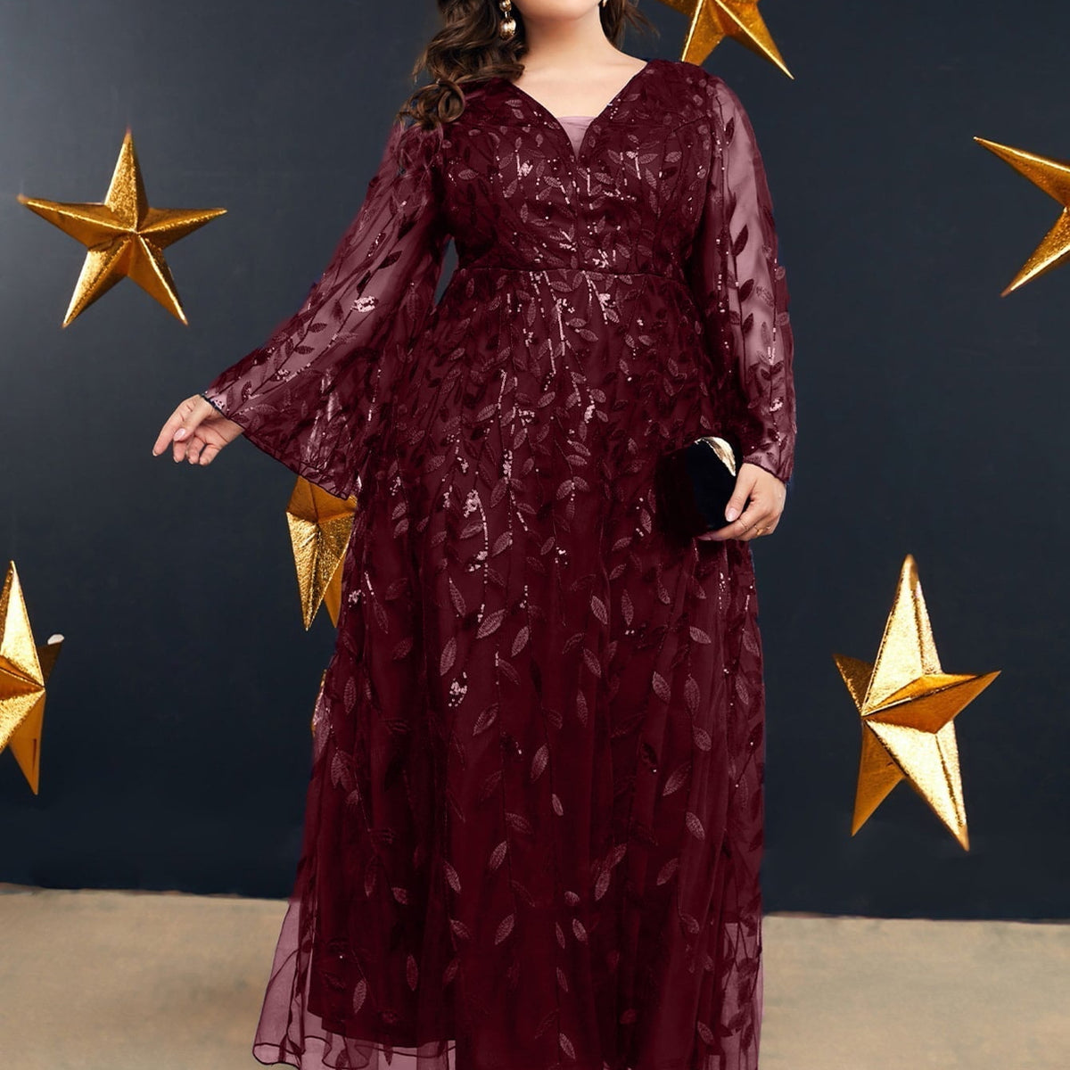 Vestido Plus Size Festa Longo Melania