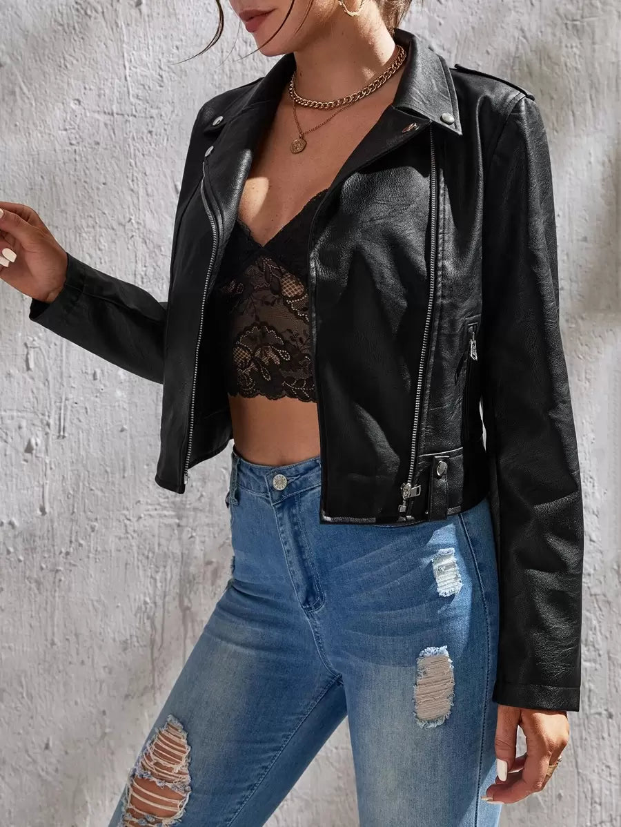 Jaqueta Feminina Couro Manuela