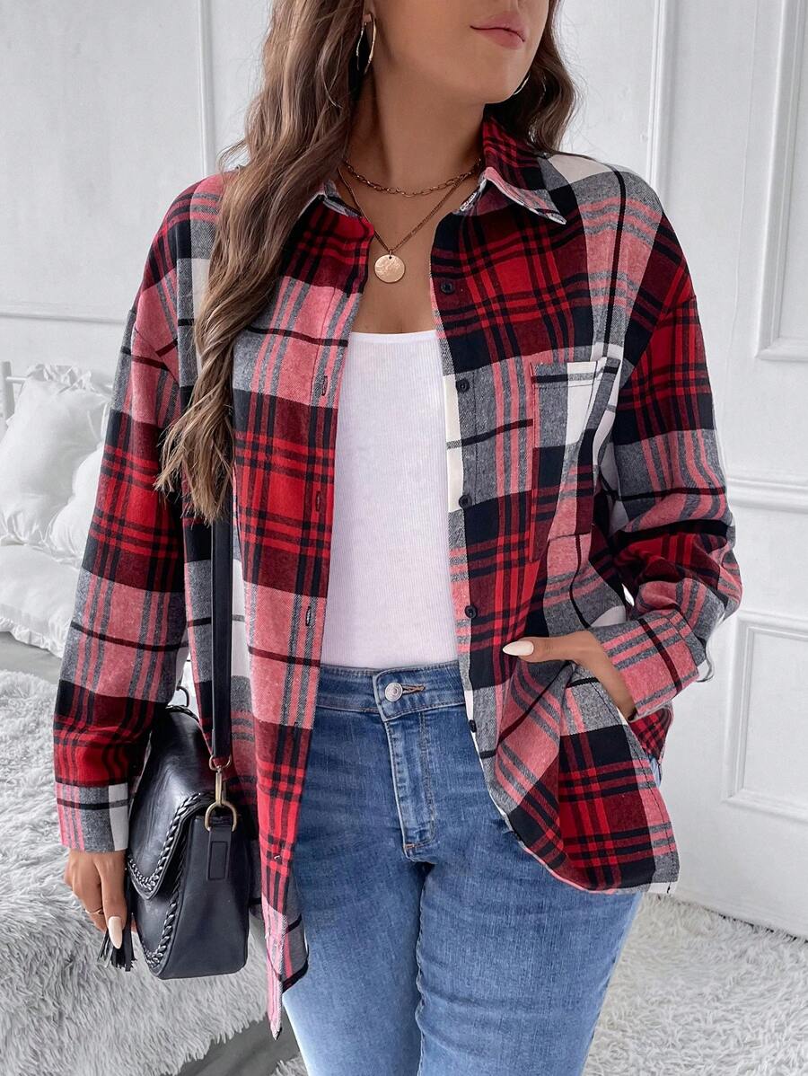 Blusa Manga Longa Xadrez Sophia