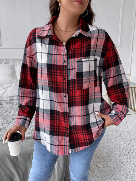 Blusa Manga Longa Xadrez Sophia