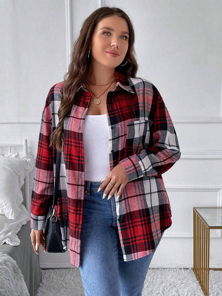 Blusa Manga Longa Xadrez Sophia