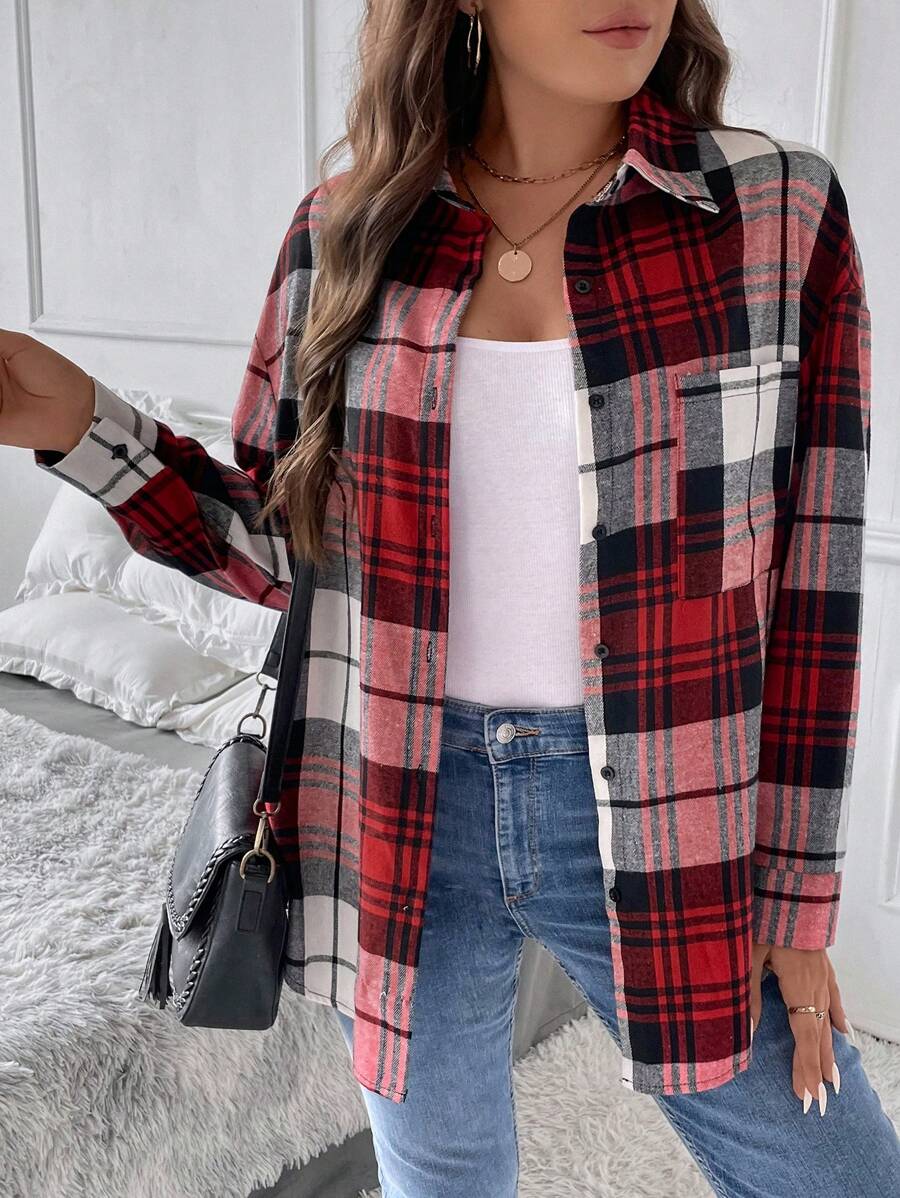 Blusa Manga Longa Xadrez Sophia