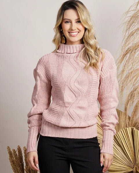 Suéter Feminino Gola Alta Louane