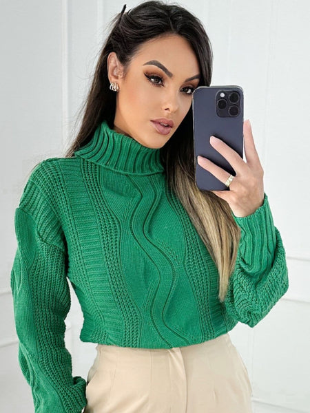 Suéter Feminino Gola Alta Louane