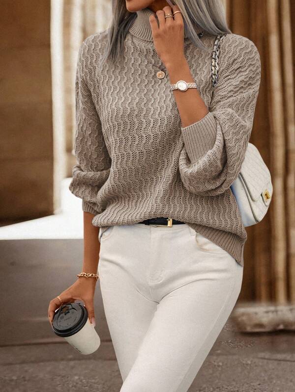 Suéter Feminino Gola Alta Louise