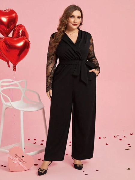 Macacao De Renda Manga Longa Flavia