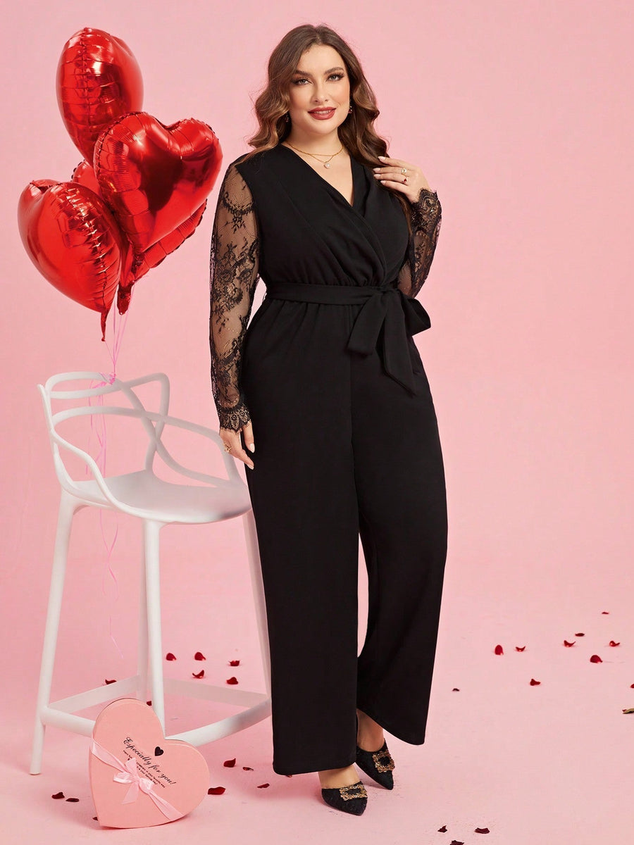 Macacao De Renda Manga Longa Flavia