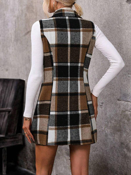 Conjunto Blazer e Saia Xadrez