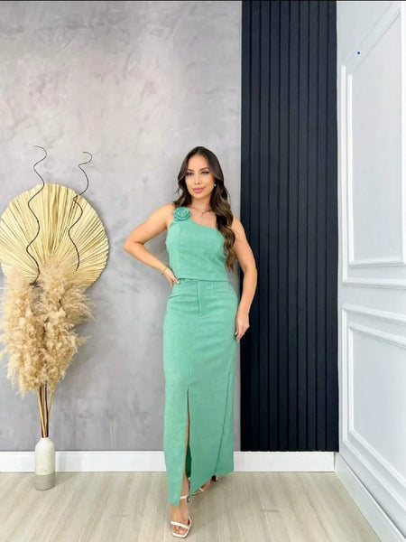 Conjunto Saia Longa E Blusa Bruna