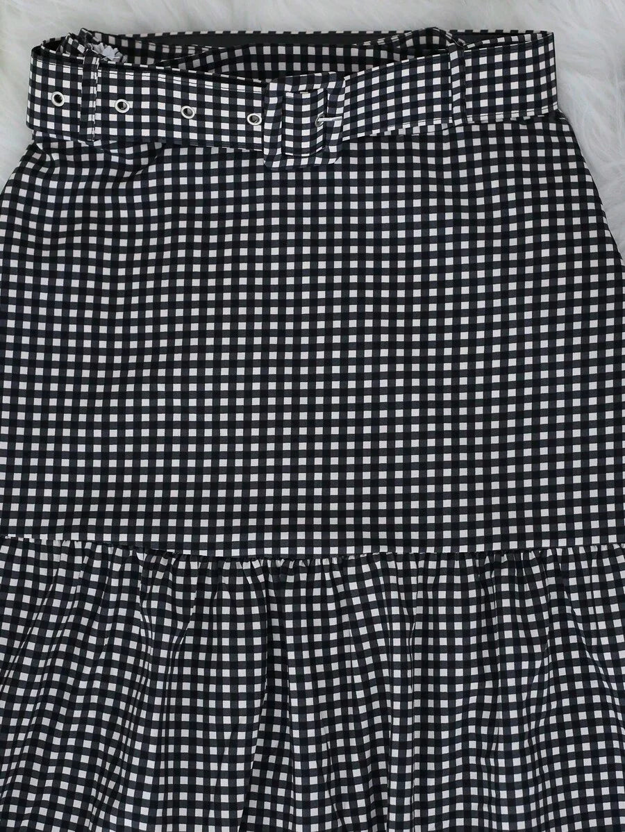 Saia Xadrez Midi Tainara