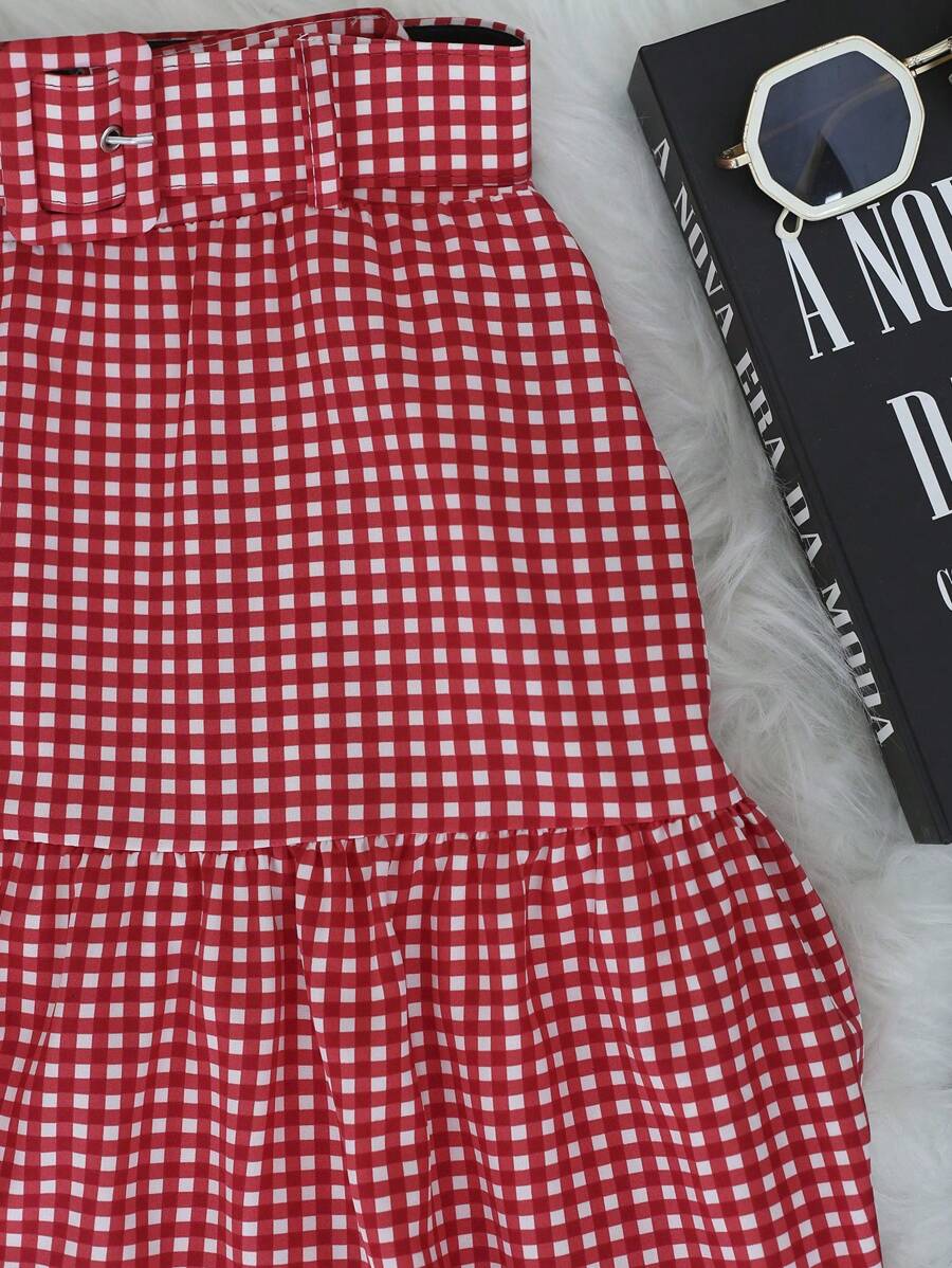 Saia Xadrez Midi Tainara