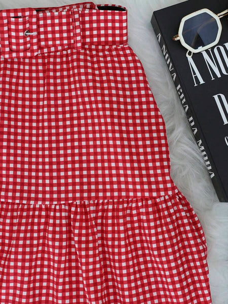 Saia Xadrez Midi Tainara