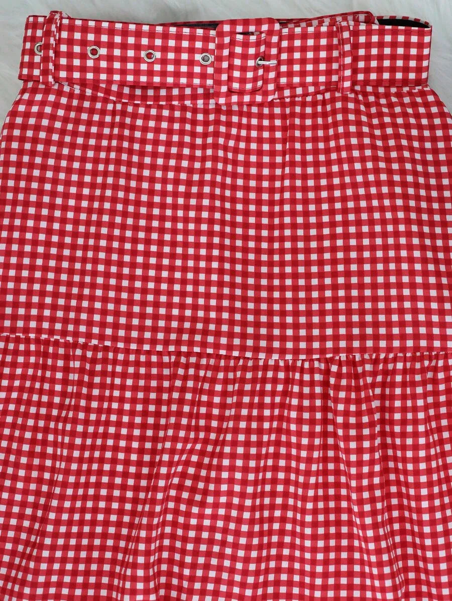 Saia Xadrez Midi Tainara