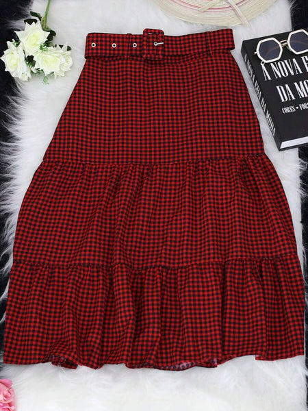Saia Xadrez Midi Tainara