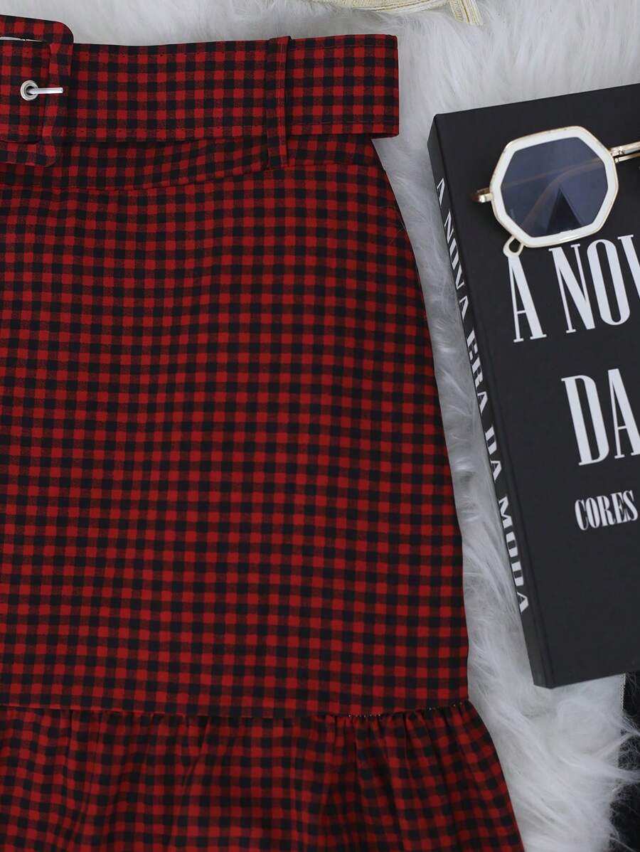 Saia Xadrez Midi Tainara