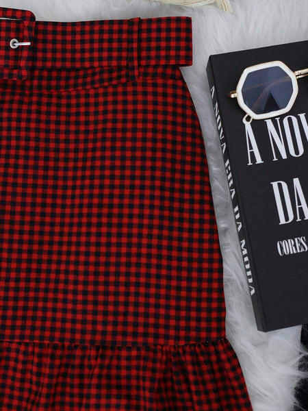 Saia Xadrez Midi Tainara