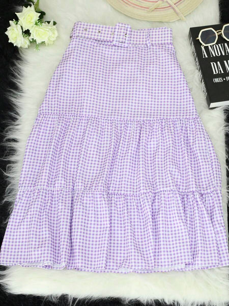 Saia Xadrez Midi Tainara