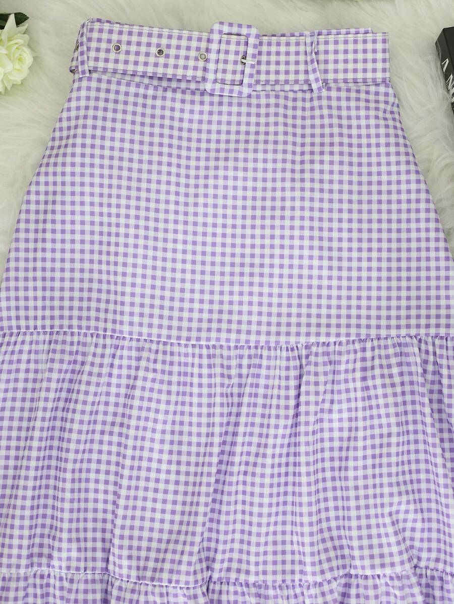 Saia Xadrez Midi Tainara