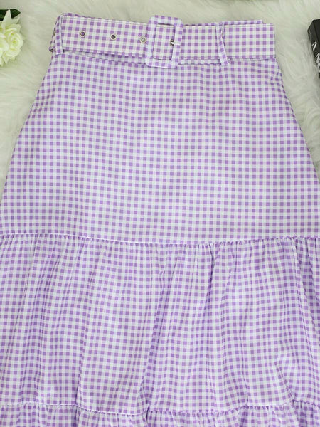 Saia Xadrez Midi Tainara