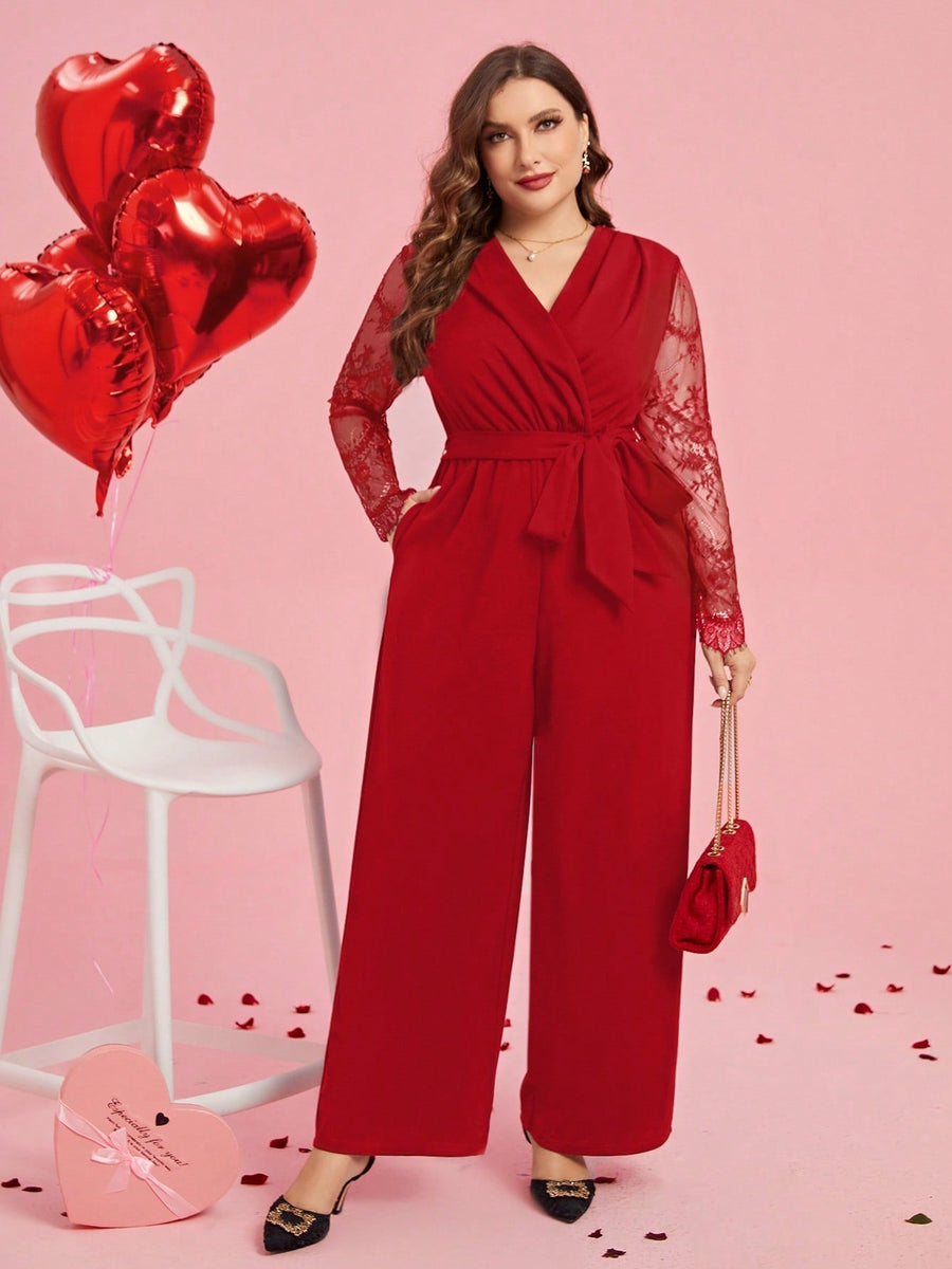 Macacao De Renda Manga Longa Flavia