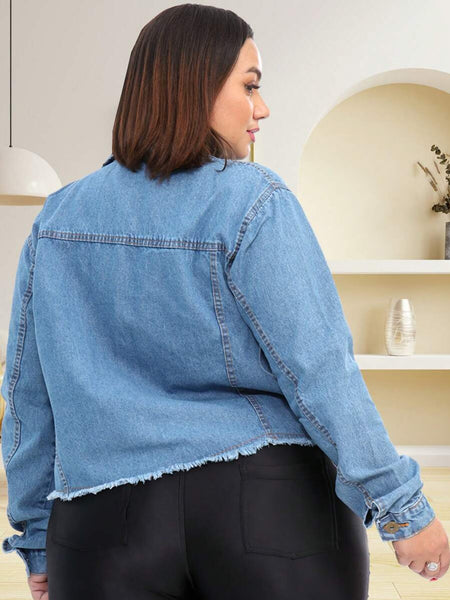 Jaqueta Jeans Plus Size Cecília