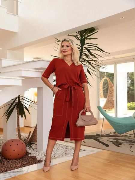 Conjunto Blusa e Saia Midi Denise