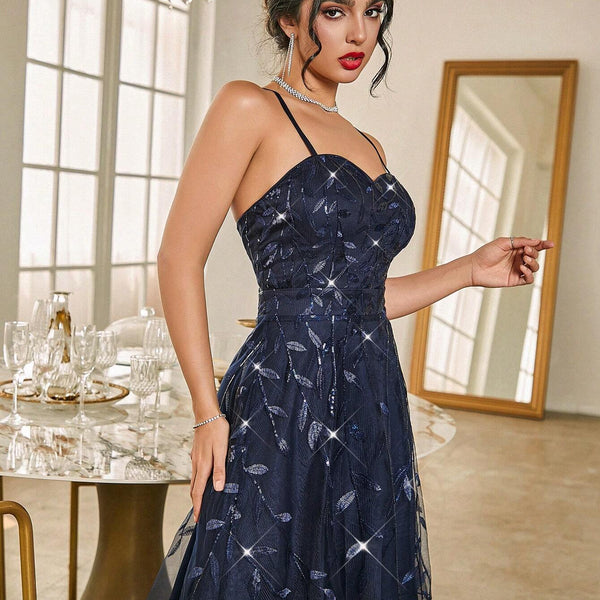 Vestido curto de Festa Alças Finas Brilhante Malu