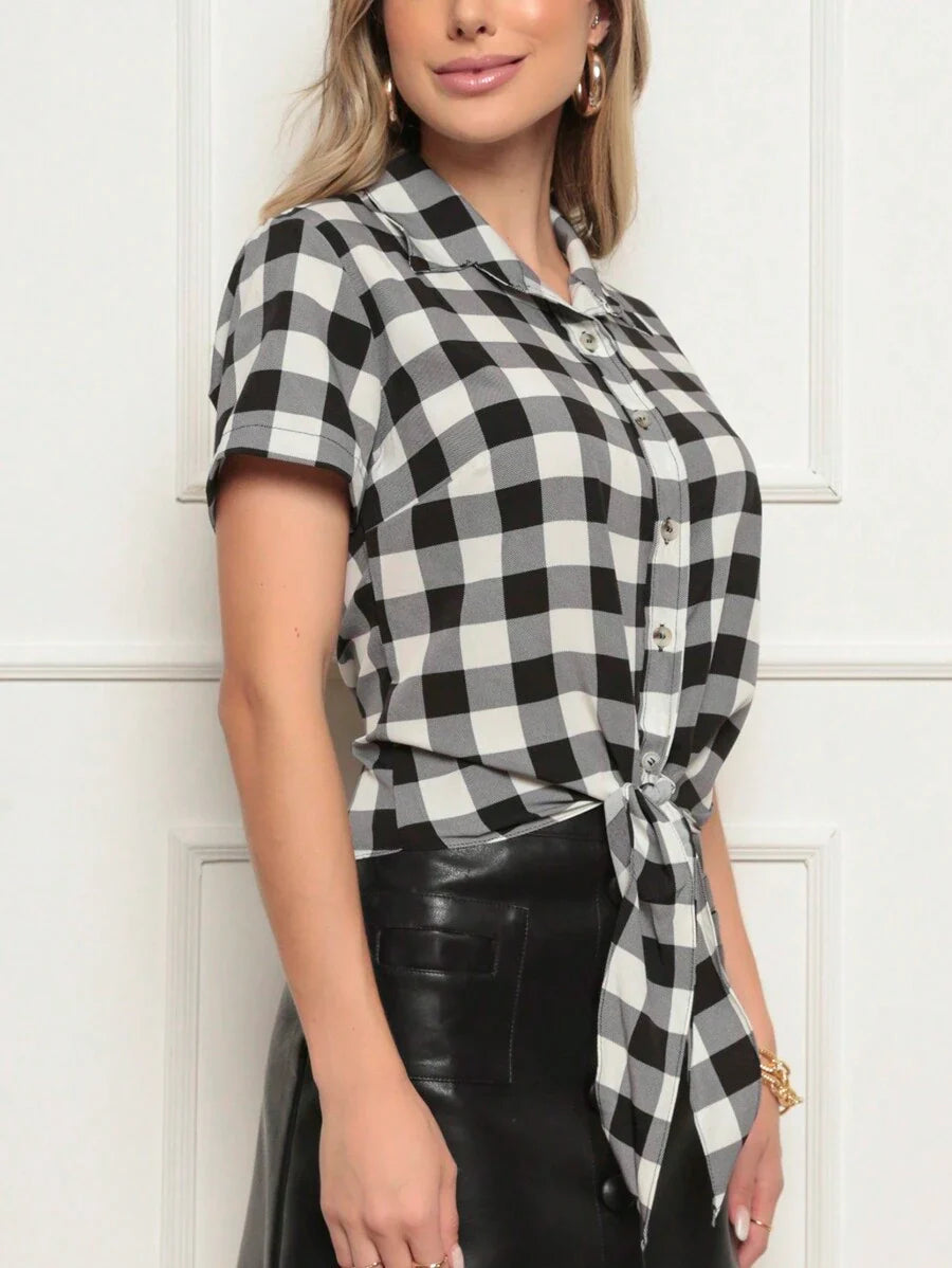 Blusa Feminina Xadrez Isis