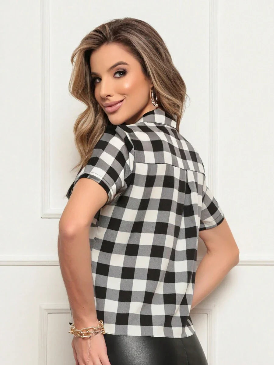Blusa Feminina Xadrez Isis