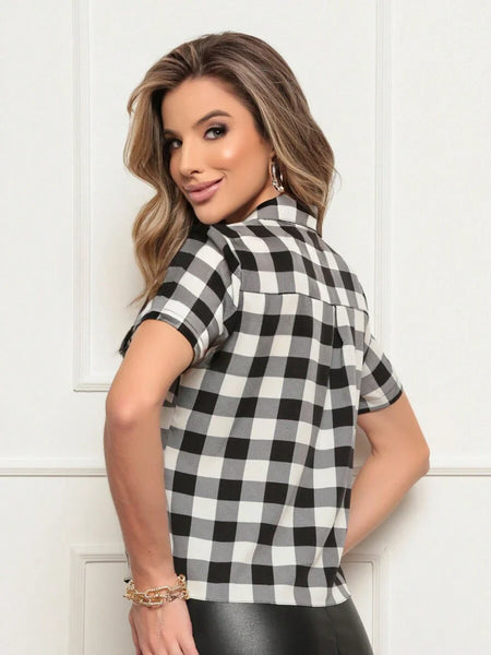 Blusa Feminina Xadrez Isis