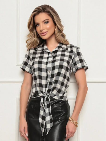 Blusa Feminina Xadrez Isis