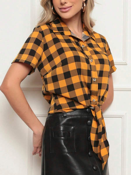 Blusa Feminina Xadrez Isis