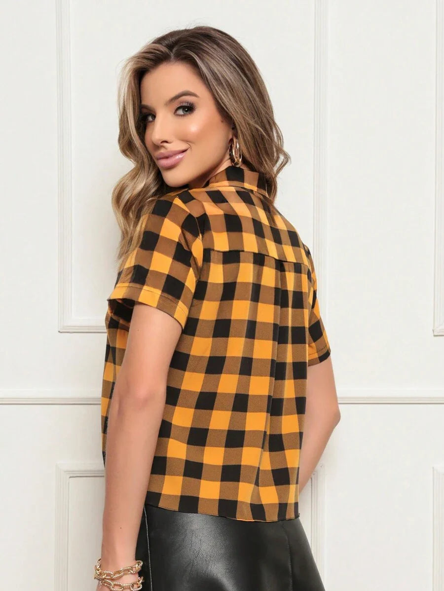 Blusa Feminina Xadrez Isis