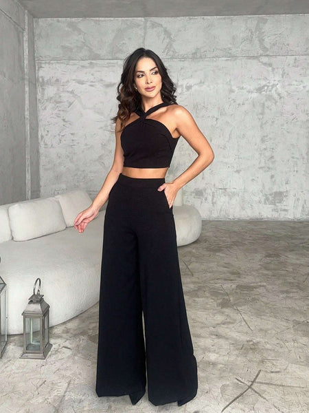 Conjunto Croped e Calça Alessandra