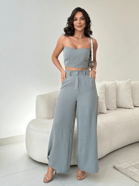 Conjunto Feminino Calça e Croped Beatriz