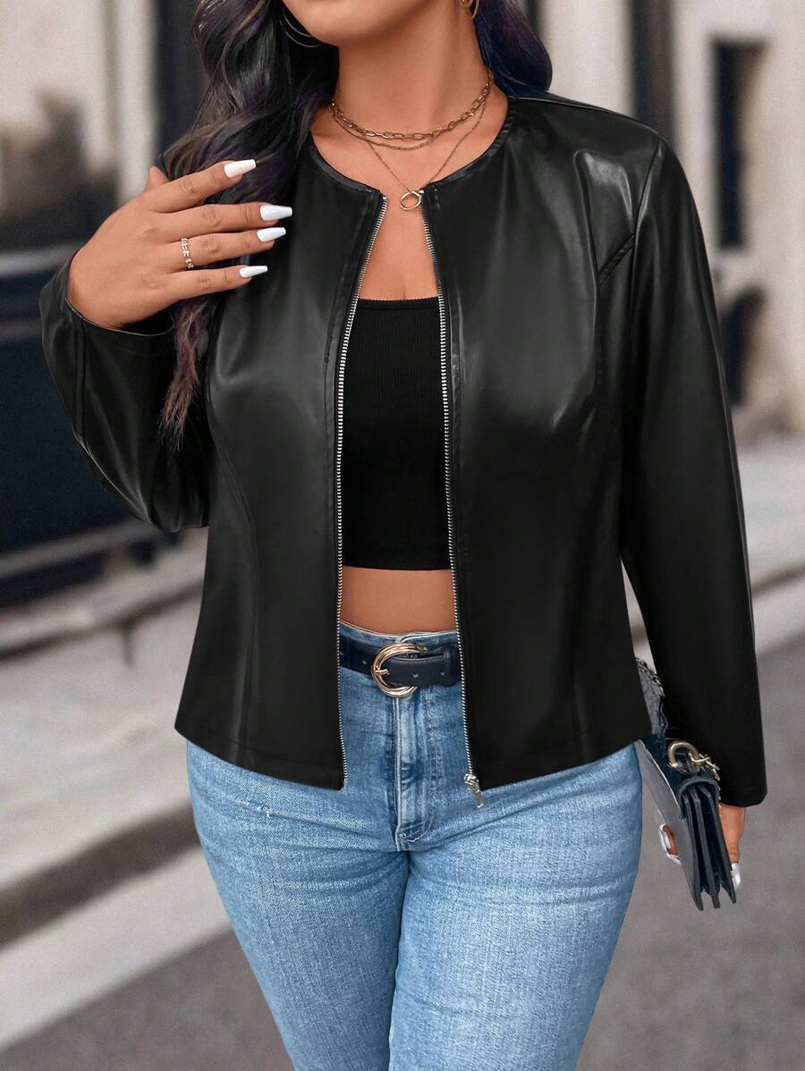 Jaqueta Feminina Couro Rafaela