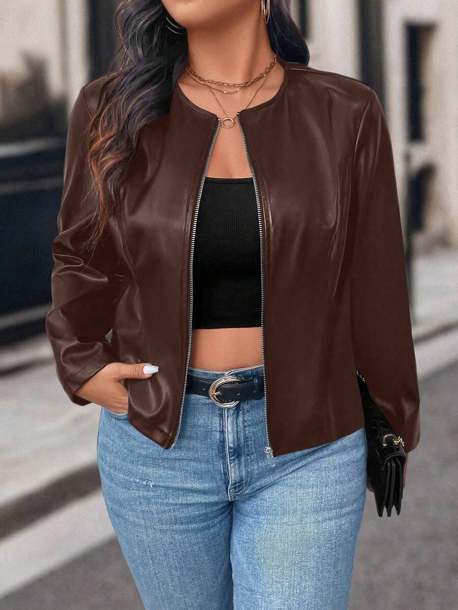 Jaqueta Feminina Couro Rafaela