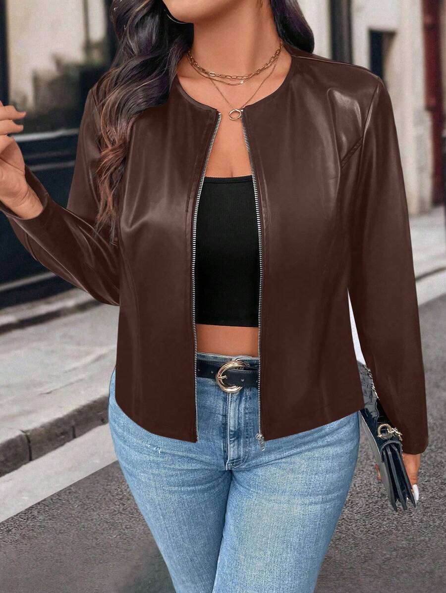 Jaqueta Feminina Couro Rafaela