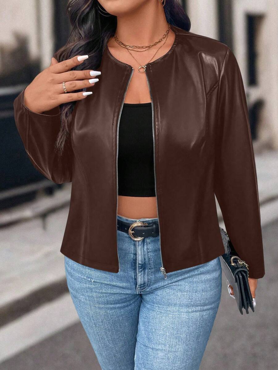 Jaqueta Feminina Couro Rafaela