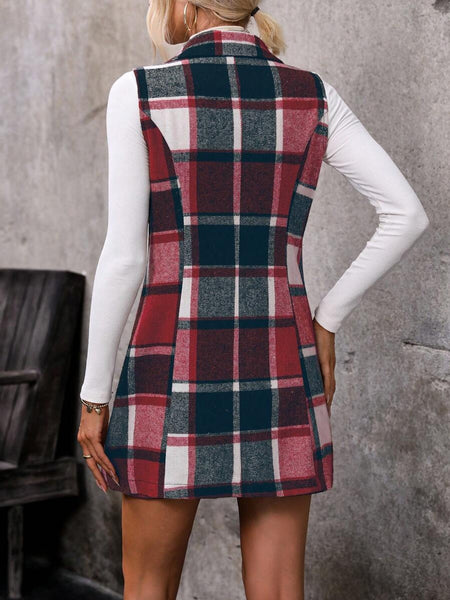 Conjunto Blazer e Saia Xadrez