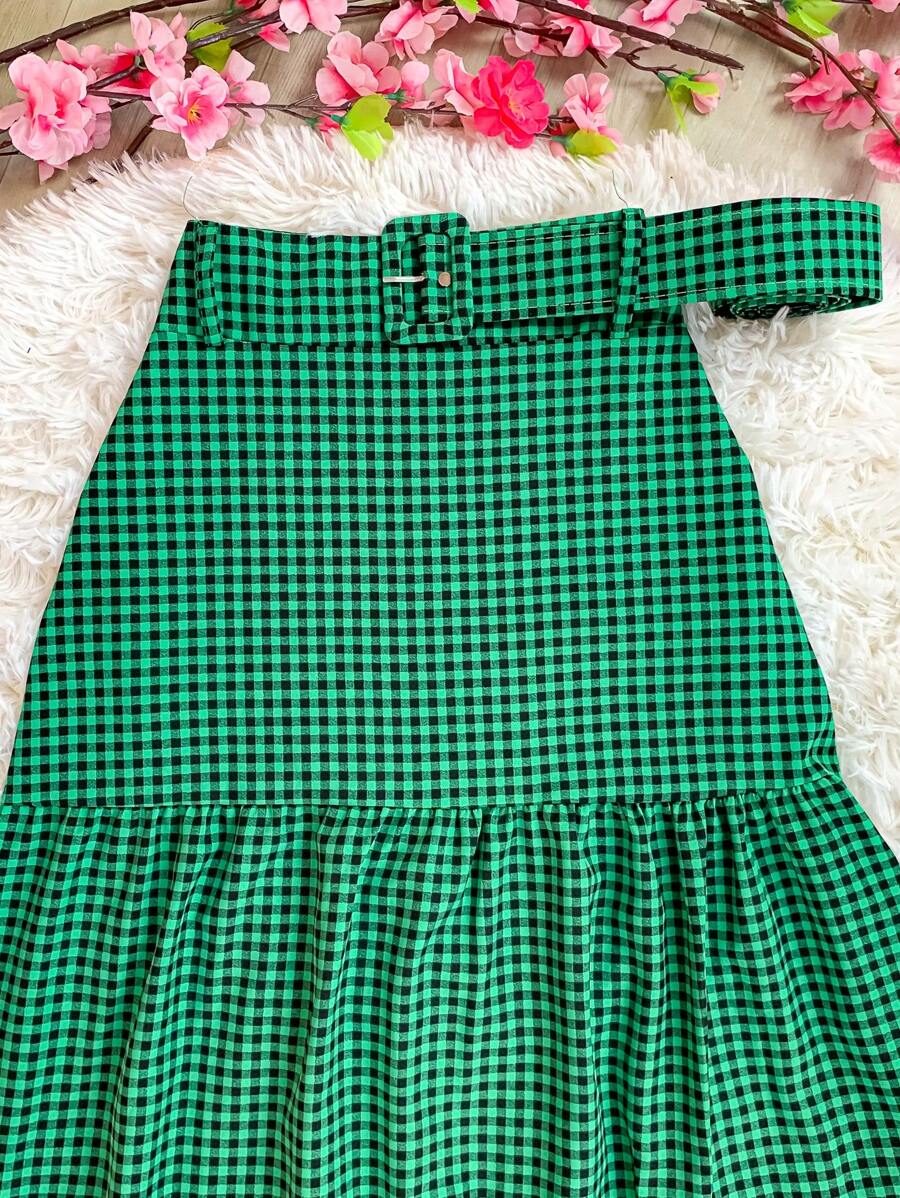 Saia Xadrez Midi Tainara