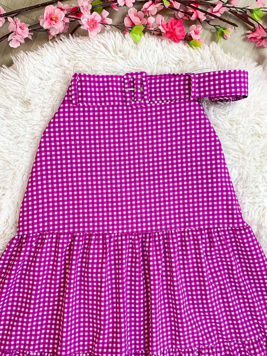 Saia Xadrez Midi Tainara