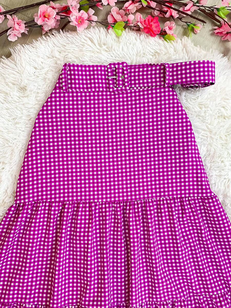 Saia Xadrez Midi Tainara