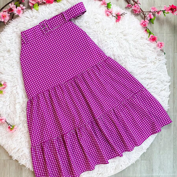 Saia Xadrez Midi Tainara